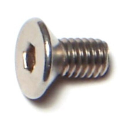 Midwest Fastener M4-0.70 Socket Head Cap Screw, Flat, Plain Stainless Steel, 8 mm Length, 12 PK 77031